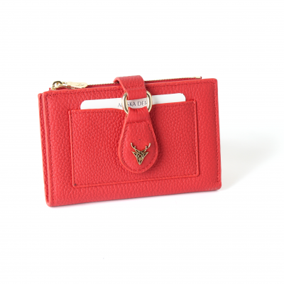 Ahıska Damla Model Kadın Deri Cüzdan 602 Kırmızı