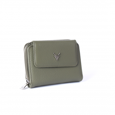 Ahıska Bozuk Paralı Kadın Deri Cüzdan 2107 Haki