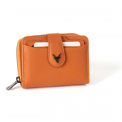 Ahıska Kartlık Kadın Deri Cüzdan 9709 Turuncu