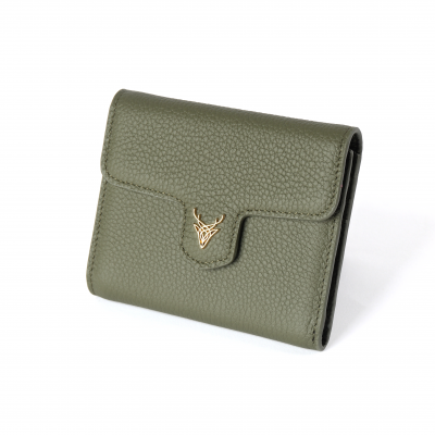 Ahıska Çıtçıtlı Kadın Deri Cüzdan Haki 2026