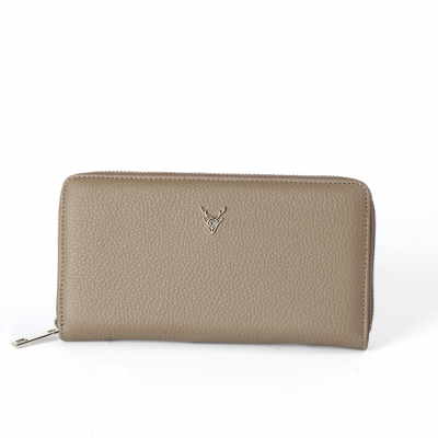 Ahıska Büyük Takozlu Kadın Deri Cüzdan Gri 617