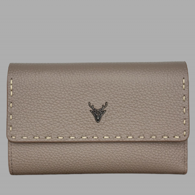 Ahıska Saraciye Dikişli Kadın Deri Cüzdan 9708 Vizon